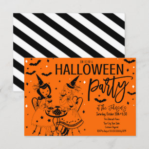 Vintages Halloween-Party Einladung