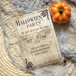 Vintages Halloween-Party Einladung
