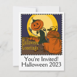 Vintages Halloween-Party Einladung