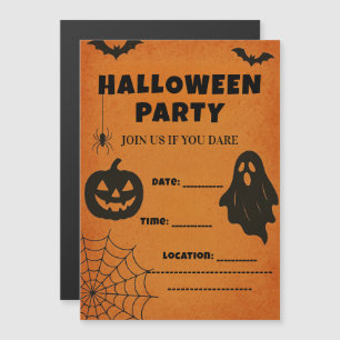 Vintages Halloween-Party Einladung   Spooky Icons