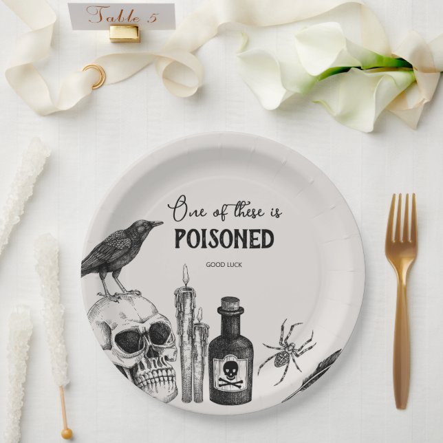 Vintages Halloween-Party Kostüm Party Pappteller (Hochzeit)