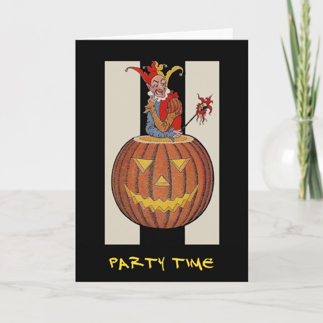 Vintages Halloween-Party mit blutigem Text einlade Einladung (Vorderseite)