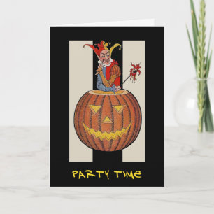 Vintages Halloween-Party mit blutigem Text einlade Einladung