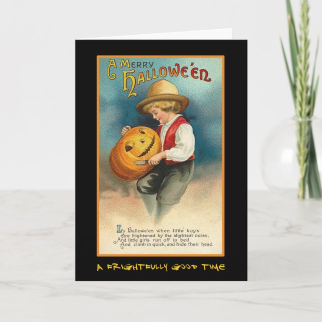 Vintages Halloween-Party mit blutigem Text einlade Einladung (Vorderseite)