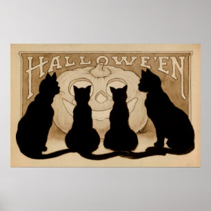 Vintages Halloween-Party-Plakat Poster