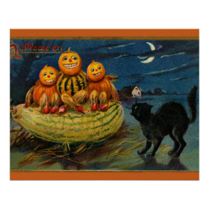 Vintages Halloween-Party Poster