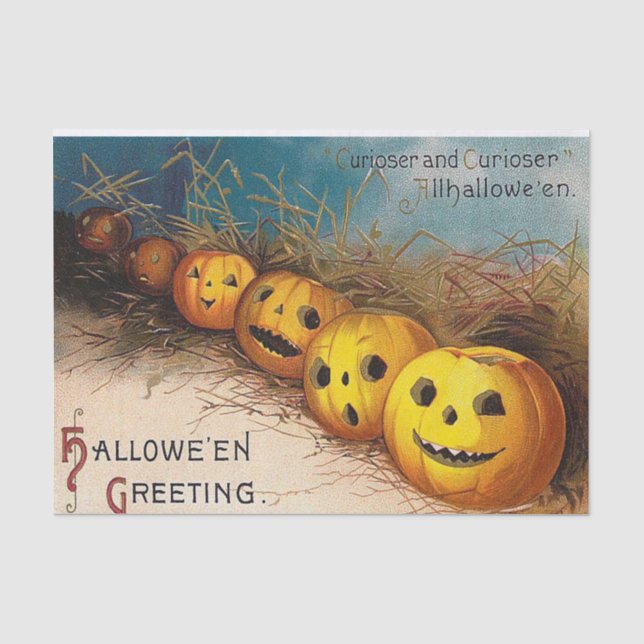 Vintages Halloween-Party Seidenpapier (Vorderseite)