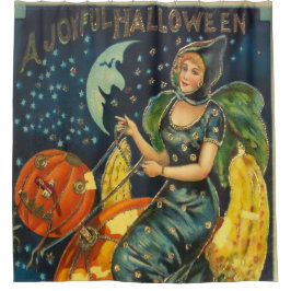 Vintages Halloween-Poster Duschvorhang