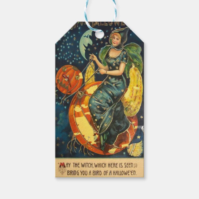 Vintages Halloween-Poster Geschenkanhänger (Vorderseite)