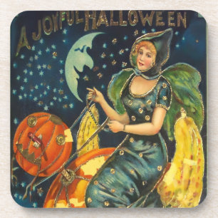 Vintages Halloween-Poster Getränkeuntersetzer