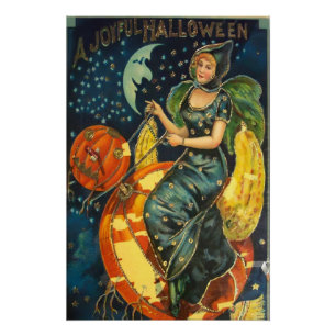 Vintages Halloween-Poster Poster