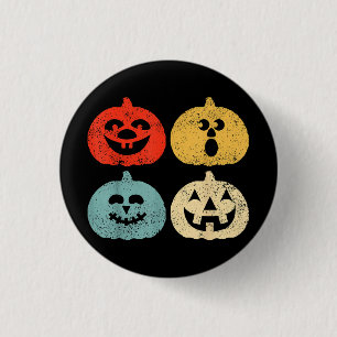 Vintages Halloween Pumpkin Funny Retro-Geschenk Button