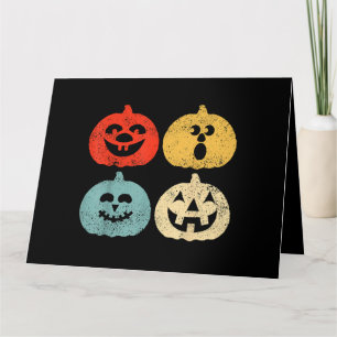 Vintages Halloween Pumpkin Funny Retro-Geschenk Karte
