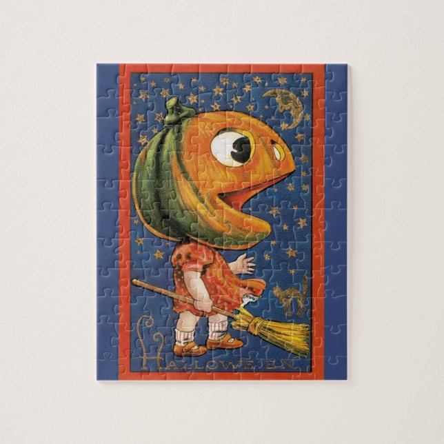 Vintages Halloween, Riesenkürbis (Vertikal)