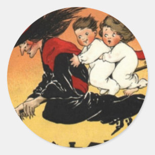 Vintages Halloween Runder Aufkleber