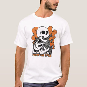 Vintages Halloween Skeleton Pumpkin Spice Latte Sy T-Shirt