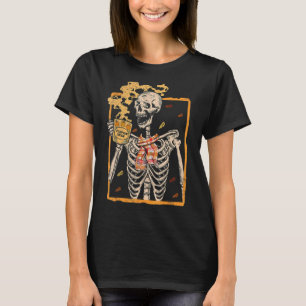 Vintages Halloween Skeleton Pumpkin Spice Latte Sy T-Shirt