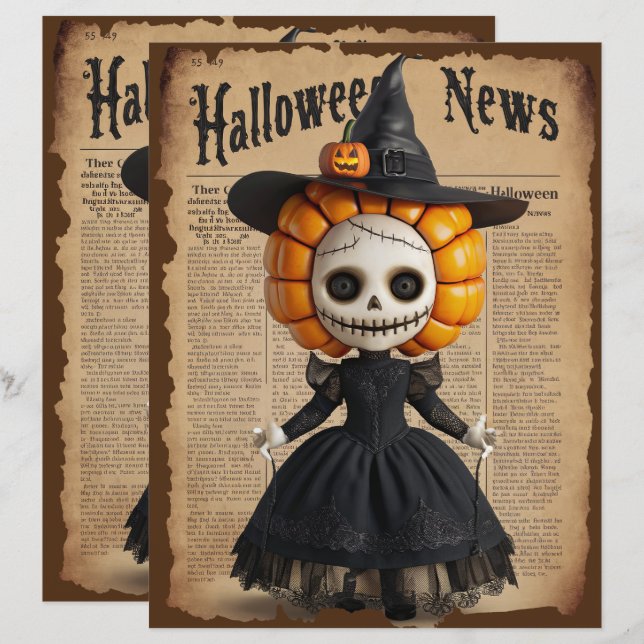 Vintages Halloween Spooky Doll Scrapbook (Vorne/Hinten)