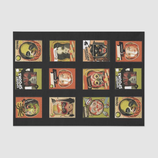 Vintages Halloween-Tissue Seidenpapier (Vorderseite)