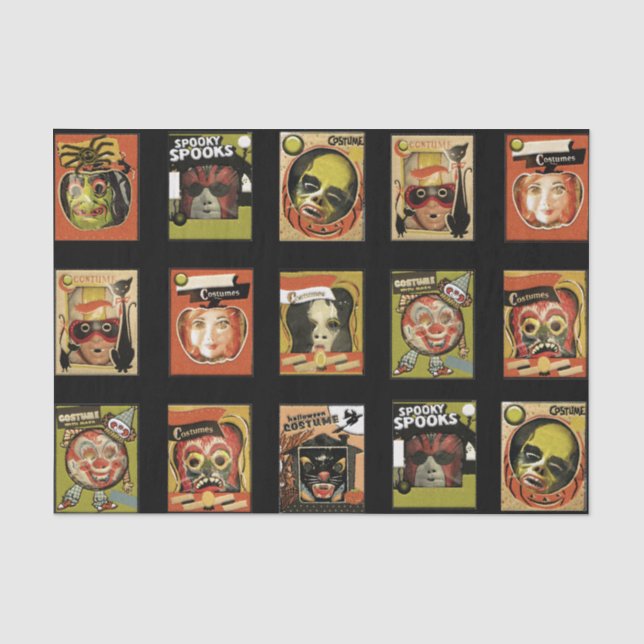Vintages Halloween-Tissue Seidenpapier (Vorderseite)