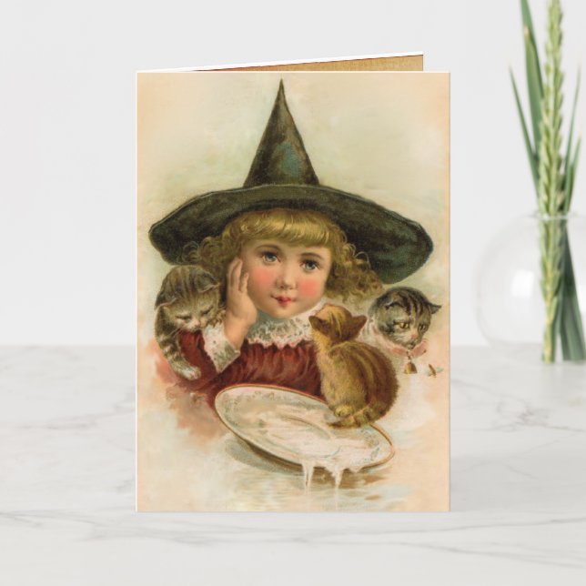 Vintages Halloween-Zitat Karte (Vorderseite)
