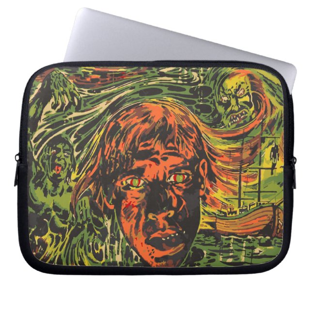 Vintages Halloween Zombies, Grafitti Street Art Laptopschutzhülle (Vorderseite)