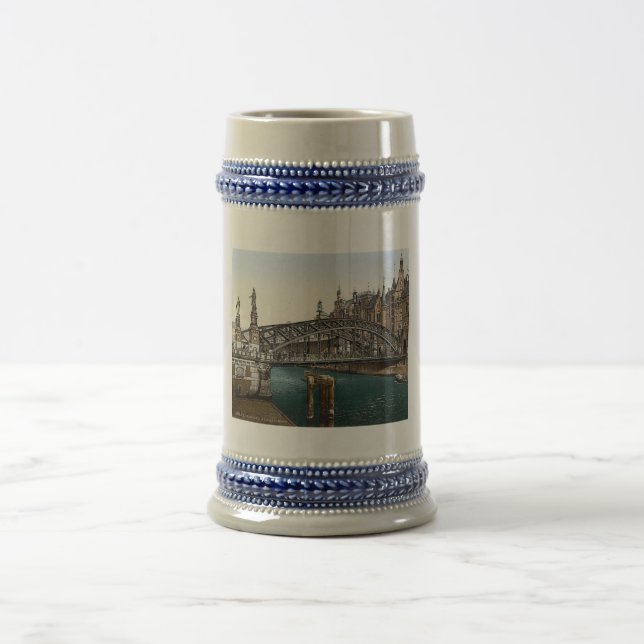 Vintages Hamburg, Deutschland 1890's Bierglas (Mittel)