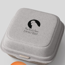 Vintages handgeschriebenes Bauernhausstil-Ei Gummistempel