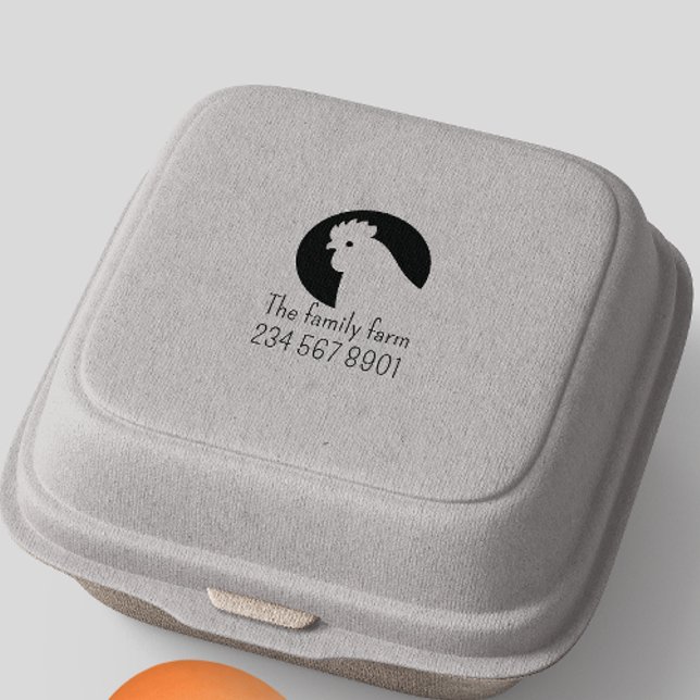 Vintages handgeschriebenes Bauernhausstil-Ei Gummistempel (Vintage Simple Handwritten Farmhouse Style Egg Rubber Stamp)