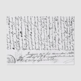 Vintages handgeschriebenes Dokument Seidenpapier