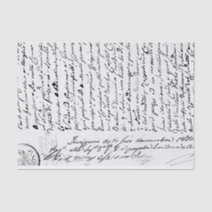 Vintages handgeschriebenes Dokument Seidenpapier