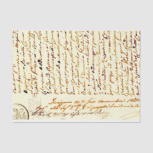 Vintages handgeschriebenes Dokument-Testpapier Seidenpapier