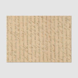 Vintages handgeschriebenes Skript Seidenpapier