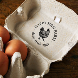 Vintages handgezeichnet Henneneier Permastempel