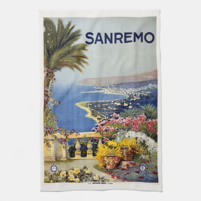Vintages Handtuch von Sanremo Italien (Vertikal)
