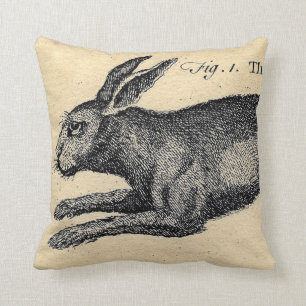 Vintages Hase-Kaninchen-Kissen Kissen