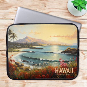 Vintages Hawaii Beach Tropical Paradise Malerei Laptopschutzhülle