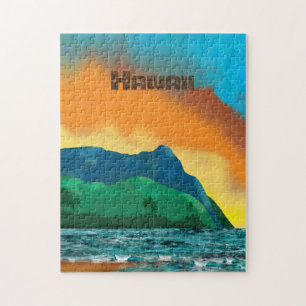 Vintages Hawaii-Reiseplaner-Puzzle