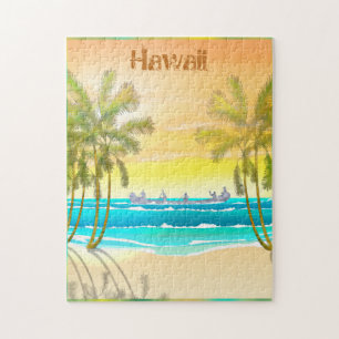 Vintages Hawaii-Reiseplaner-Puzzle