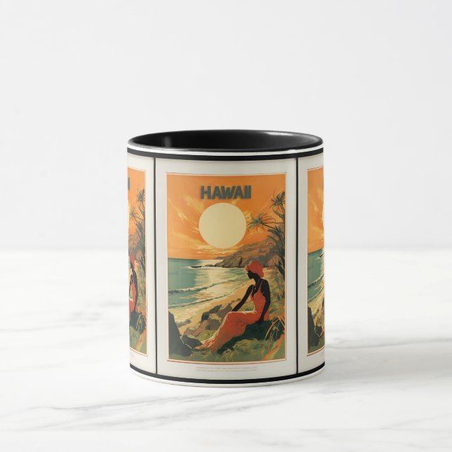 Vintages Hawaii: Tropische Reise Tasse (Zentrum)