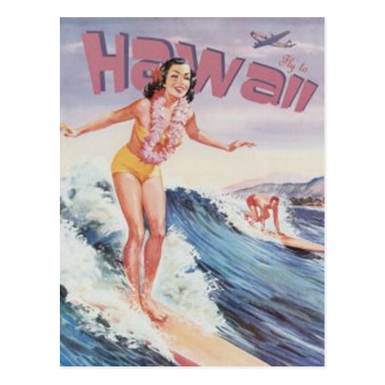 Vintages Hawaii, USA - Postkarte