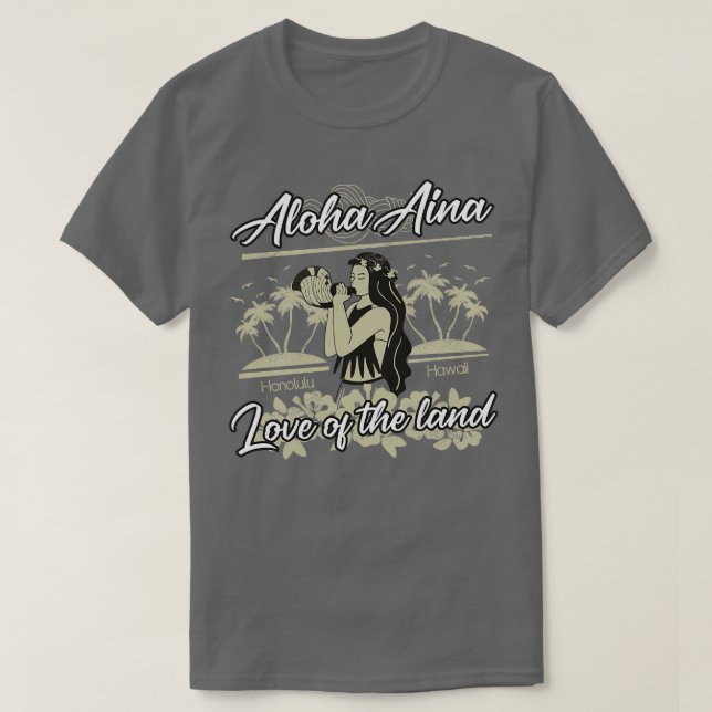 Vintages hawaiian Aloha Aina TShirt (Design vorne)