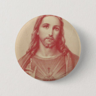 Vintages Heiliges Jesusherz Button