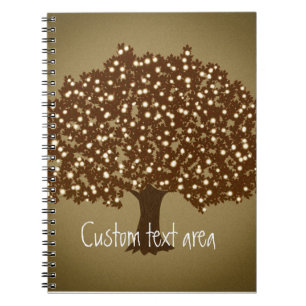 Vintages helles Baum rustikales Notizbuch Notizblock