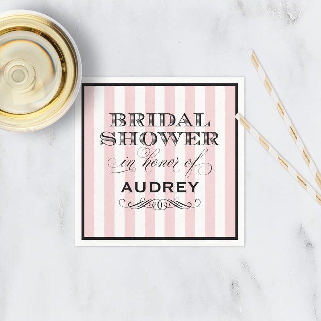 Vintages hellrosa französisches Brautparty Serviette (Von Creator hochgeladen)