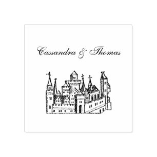 Vintages Heraldisches Schloss #2 Wappen Gummistempel