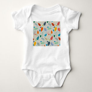Vintages Herbstleaves Illustrationsmuster Baby Strampler