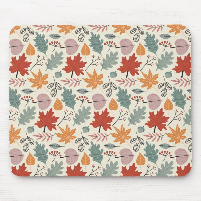 Vintages Herbstleaves und Acornmuster Mousepad (Vorne)