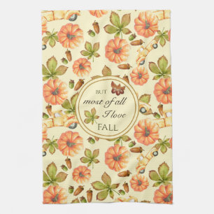 Vintages Herbstmuster Geschirrtuch