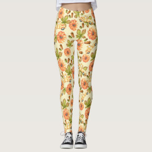 Vintages Herbstmuster Leggings